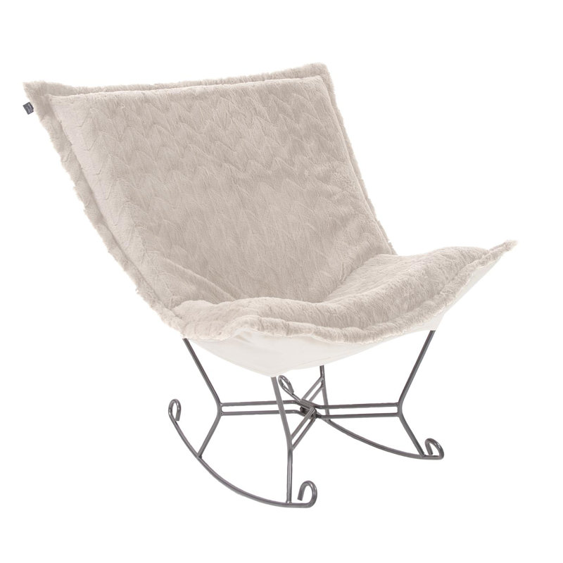 Rocker Angora Naturel Rouleau Puff, Naturel