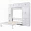 Lit escamotable double avec casiers et armoires-117599842