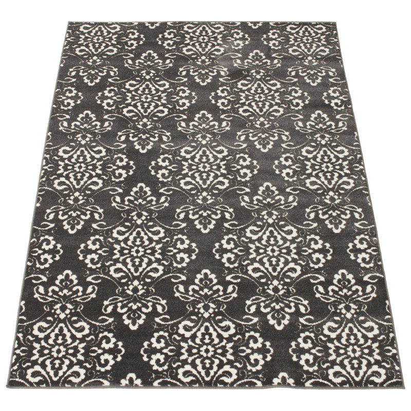 Rosalba Damask Indoor Rug, Rectangle 5'3" x 7'7"