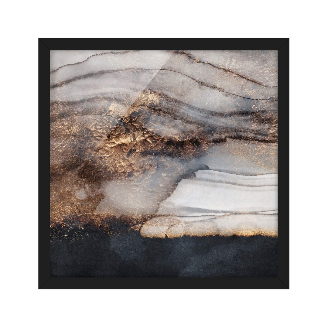 Gerahmtes Poster Golden Marble