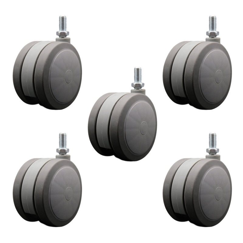 Ensemble de 5 roulettes 4 po, Gris