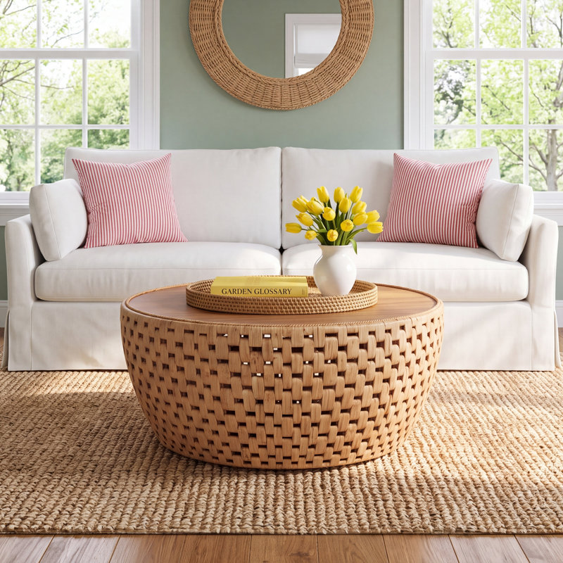Etherea Solid Wood Top Coffee Table