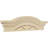 Segment Arch W/ Flankers 3 Spoke Signature Urethane Pediment, Primed Tan-102752256