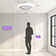 15" 7-Blade White Modern Ceiling Fan with Dimmable Color Changing LED and Remote Control