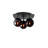 3 Lights Metal Body Globe Semi Flush Mount With Glass Cap-466564911