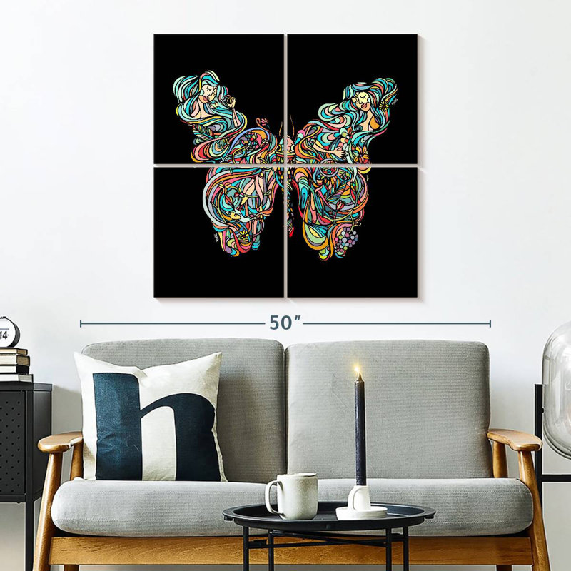 Papillon vibrant Brampt, H 32 po x l 32 po