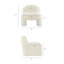 Chaise d'appoint en fausse fourrure blanche Mina-2084365407