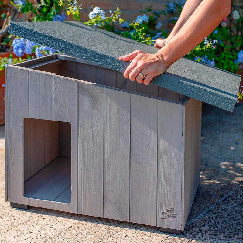 Wood Portable Dog House, 52cm H x 54.5cm W x 69.5cm D