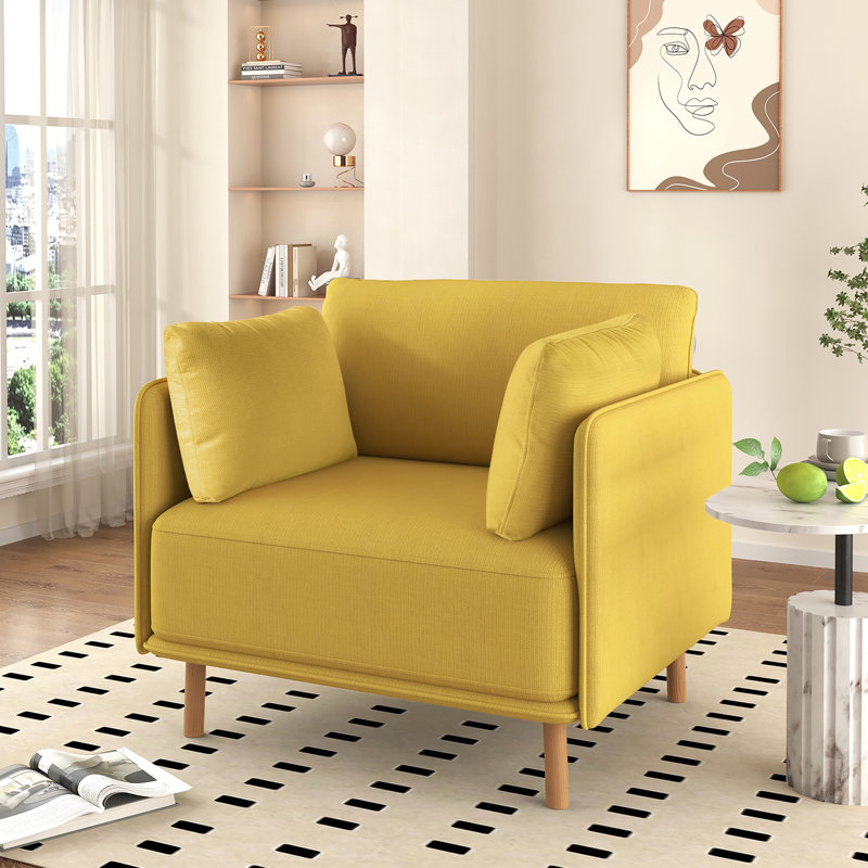 Fauteuil d'appoint l 39 po, Jaune