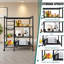 Black 3-Tier Kitchen Baker’s Rack, Heavy-Duty Storage Shelf Organizer with Sliding Mesh Baskets and 4 Hooks, Multi-Purpose Microwave Stand for Living Room & Kitchen