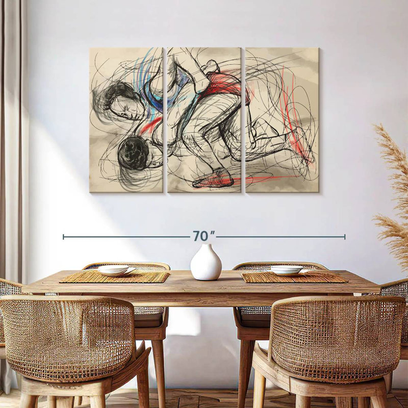 Sireci Wrestling, 36" H x 57" W