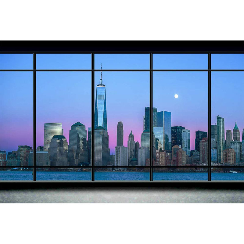 Grid City View Peel & Stick Border, 100" L x 144" W