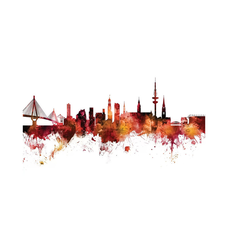 Hamburg, Germany Skyline by Michael Tompsett - Wrapped Canvas Gallery-Wrapped Canvas Giclée, 20.32 cm H x 30.48 cm W