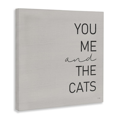 Toile Minimal You Me & Cats, conception de Jaxn Blvd.
