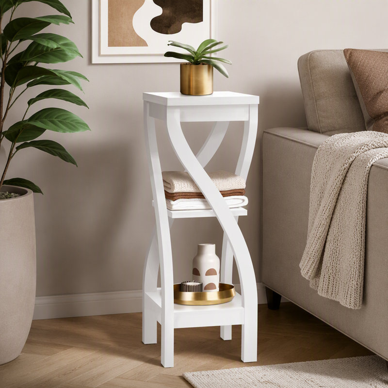 Table d'appoint de salon Table d'appoint carrée Table d'appoint carrée, Blanc