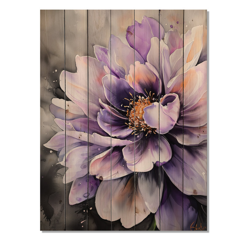 Cosmos en fleurs des fleurs d'été III - Botanicals, art mural en bois sur bois de pin naturel, H 44 po x l 34 po