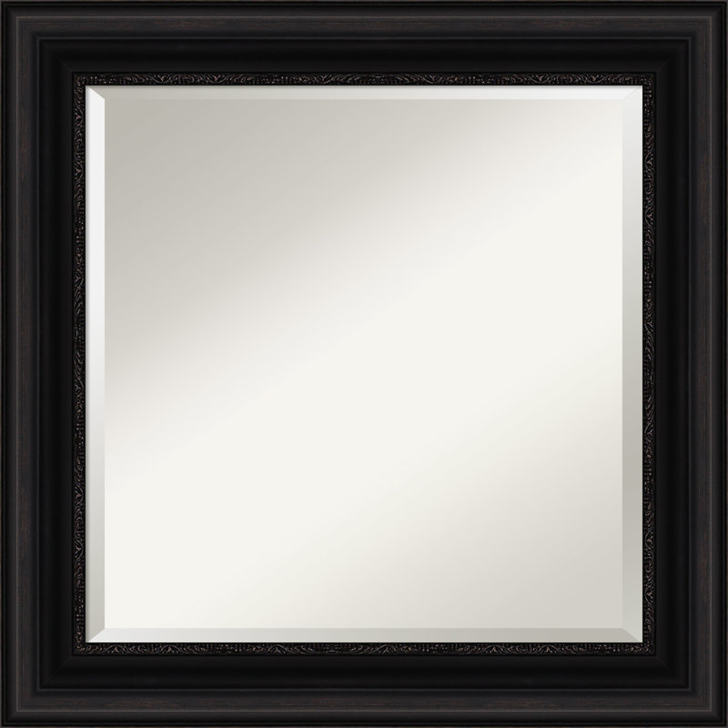 Miroir Ghazi, 26 po x 26 po, Noir antique