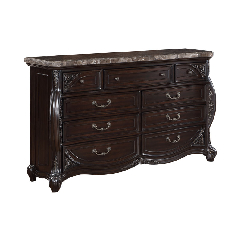 Palazzo Marina 9-Drawer Solid Wood Dresser