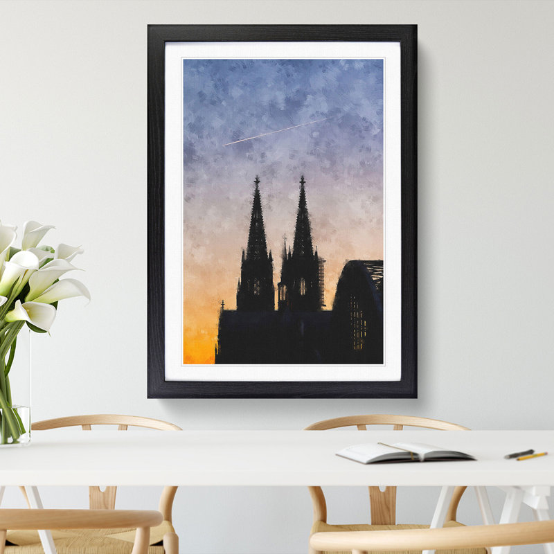 The Cologne Cathedral Vol.2 - Picture Frame Graphic Art, 36cm H x 27cm W x 2cm D, Black Framed