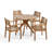 Chesterhill 4 - Person Acacia Wood Patio Dining Set with Square Table