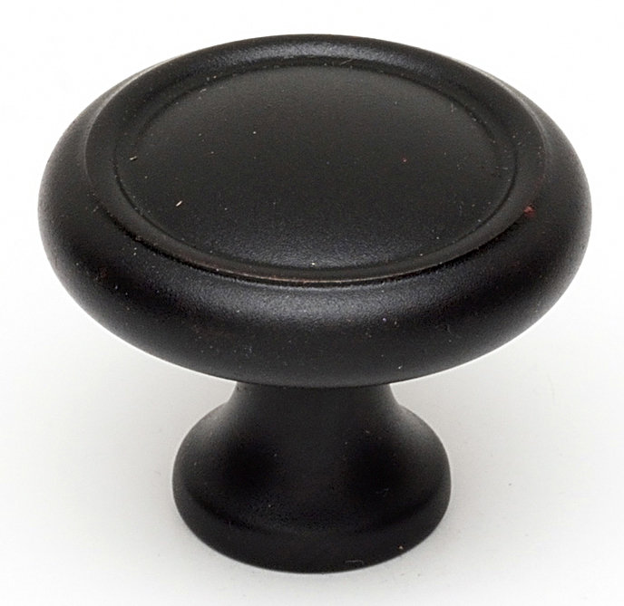 Poignée champignon surdimensionnée, Noir mat, H 1,25 po x l 1,25 po x P 1,25 po