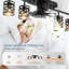 Ventilateurs de plafond avec lumières et télécommande, ventilateur de cuisine de 39,3 po, têtes de lecture rotatives à 360 ° sans ventilateur Fandelier Black et plafonniers encastrés pour le salon de la chambre à coucher (6 vitesses, minuterie)