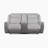 Walden 76" Modern & Contemporary Two-Tone Chenille and Polished Microfiber Manual Double Reclining Loveseat with Integrated Center Console with Cup Holders-803876685