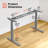 Dual Motor 3-Stage Electric Standing Desk Frame,3 Memory Height Presets, Table Legs Up To 49.2", 30" Welded T Feet, Diy Workstation For Home Office-1820576763-1820576766
