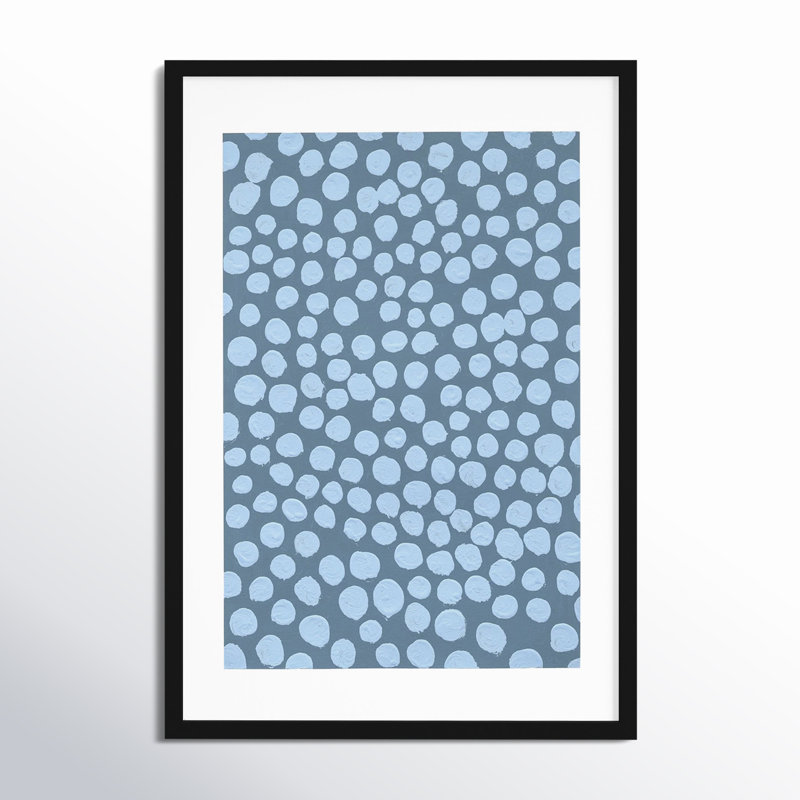 Periwinkle On Blue Gray Painting by Michela Sorrentino, Black, 50" H x 35" W x 1.25" D