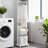 2-Tier Rolling Laundry Hamper with Hanging Bar and Removable Baskets