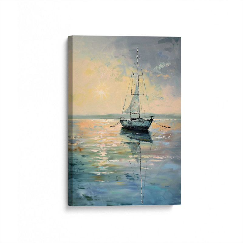 Impression sur toile 36 "x 24" Harbor Glow v1, Toile tendue, H 18 po x l 12 po x P 1,25 po