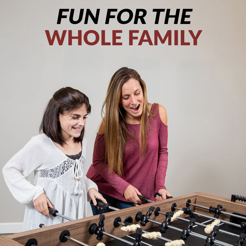 Fullerton 48-Inch Driftwood Foosball Table with Black Metal Accents
