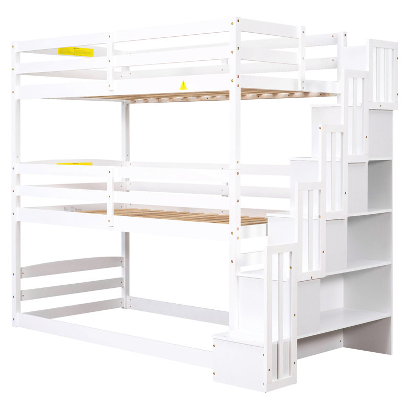 Lit superposé simple avec rangement Evannah