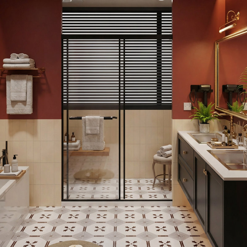 Porte de douche sans cadre 48 po x 72 po, portes coulissantes doubles en aluminium avec rail tampon à fermeture en douceur, installation facile en 30 minutes, conception à l'épreuve des fuites avec seuil en métal allongé
