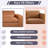 Sonam Oversized Genuine Leather Loveseat Sofa – Modern Small Couch for Living Room, Elegant and Comfortable Two-Seater Sofa with Premium Upholstery, Space-Saving Design and Timeless Contemporary Style-1905421019