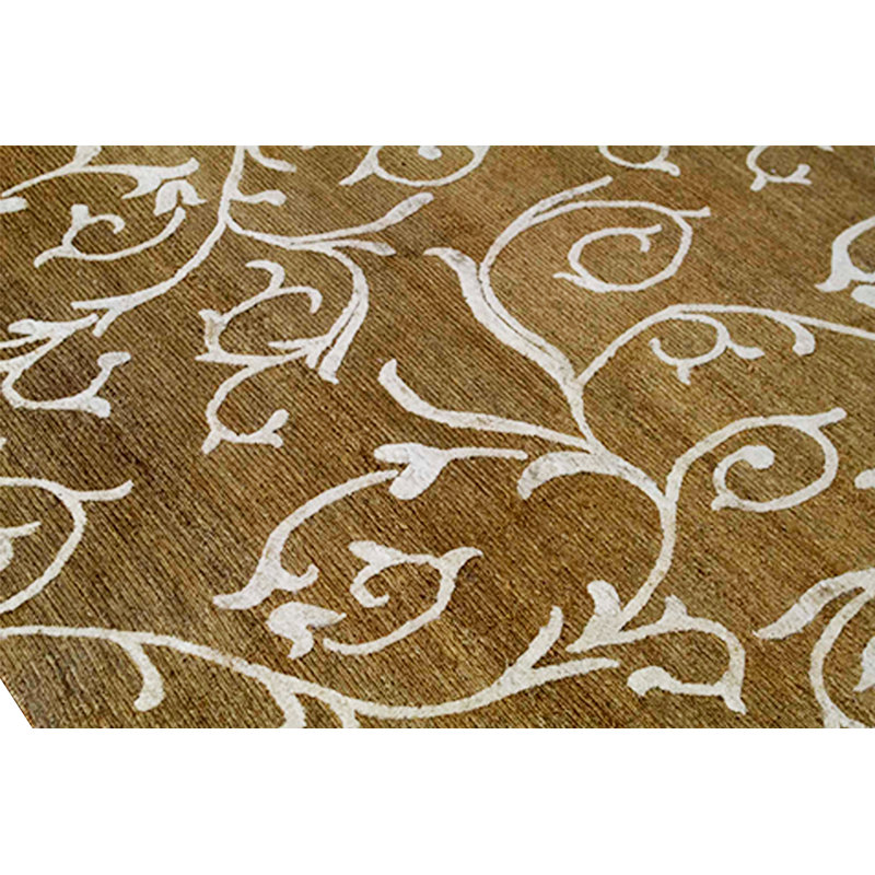 Himalayan Floral Area Rug in Brown