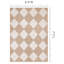 Tapis à carreaux crème et beige Shivaun-1554817042