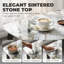 HOMCOM Dining Table for 4, Kitchen Table with Sintered Stone Tabletop-266395579