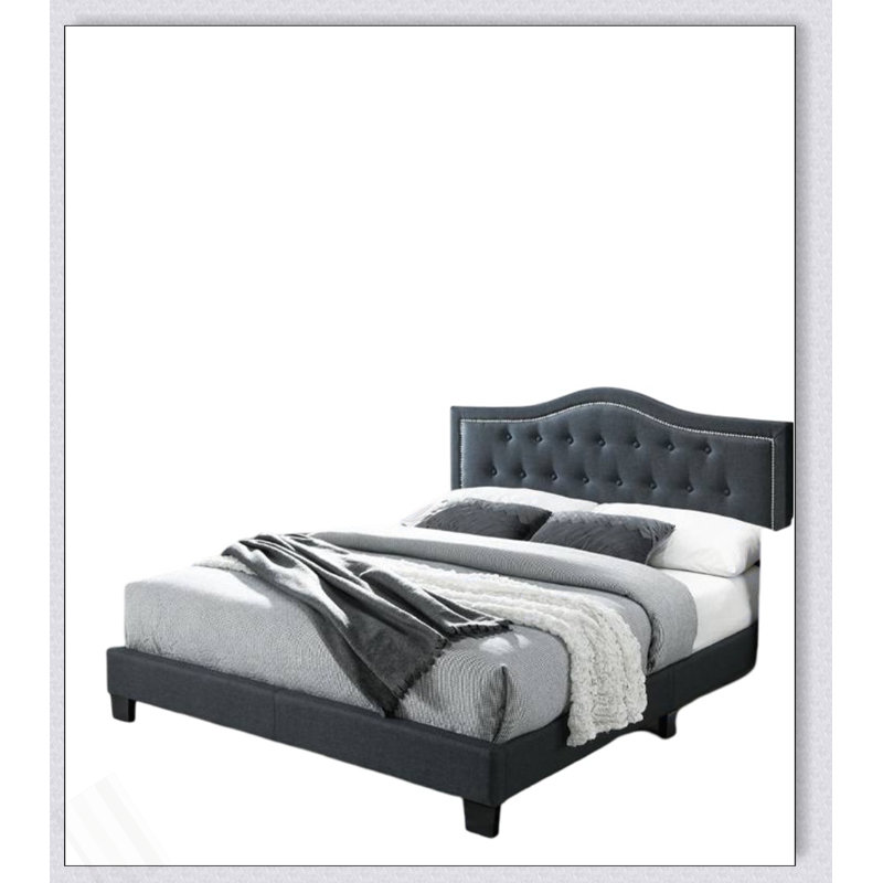 Mobilier de chambre à coucher 1pc, Gris anthracite, Lit double