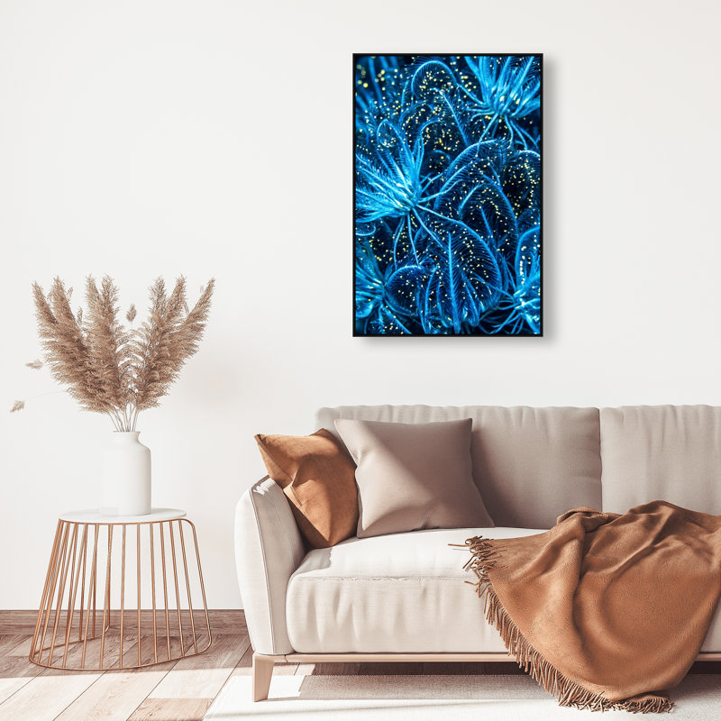 Neon Garden Print by Oliver Gal, 55"H x 37"W, Black Floater Frame