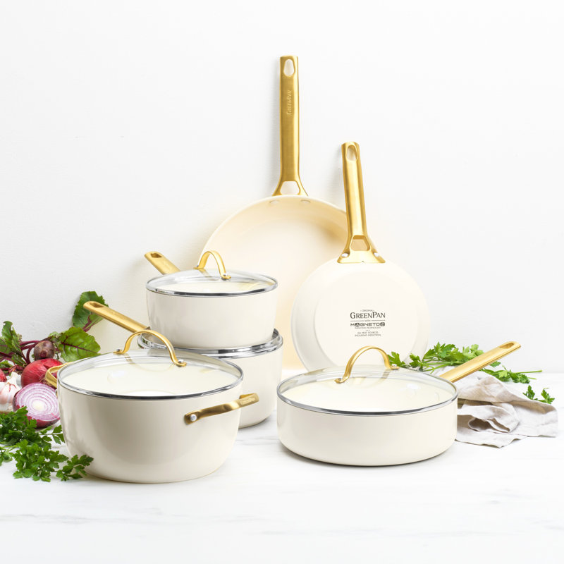 Greenpan Padova Reserve 6 Piece Set - Blush Pink, Cream