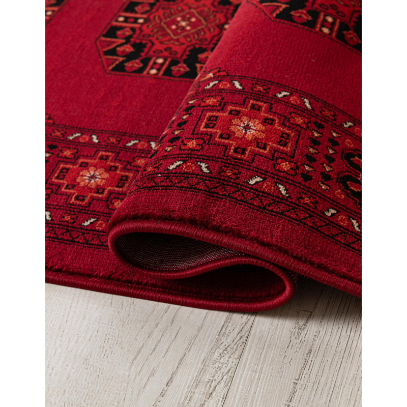 Tapis oriental rouge Amro, Rectangle 2' x 3'1"