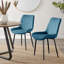 Scottsmoor Modern High Gloss & Glass Dining Set - 4 Luxury Velvet Mid-Century Upholstered Chairs-50838567