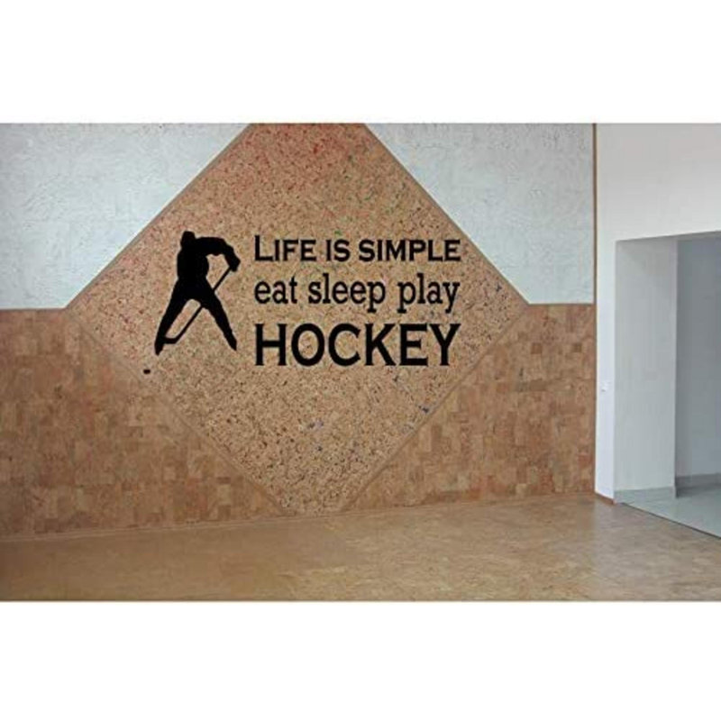 Adhésif décoratif Trinx LLC «Eat Sleep Play Hockey Kids»