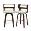 Tabouret de comptoir pivotant rembourré avec structure en bois manufacturé Deshunda-2001573781