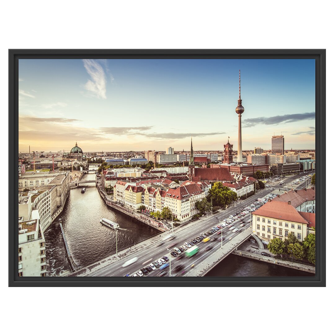 Gerahmtes Wandbild Skyline von Berlin