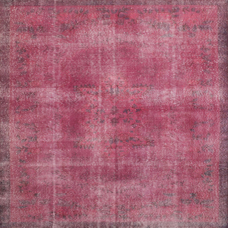 Tapis traditionnel rouge / beige / noir, Rond 5 pi