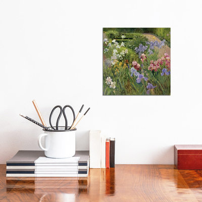 «Irises At Bedfield», reproduction d'art sur toile tendue