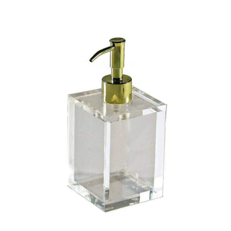Soap / Lotion Dispenser, Gold/Clear