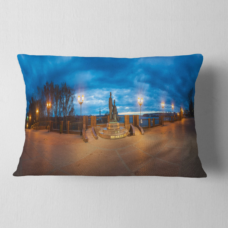 Coussin lombaire paysage imprimé Monument to Armouries